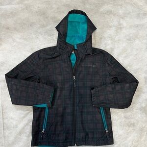 Free Country Teal Blue Hood Soft Shell Jacket Size XL